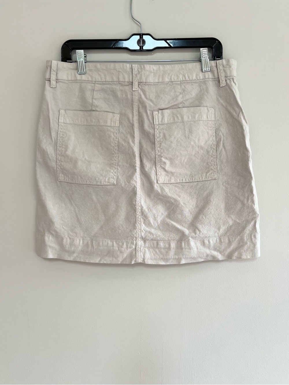 Frank & Eileen Italian Performance Linen Jameson Utility Skirt Pockets, size 10 - Picture 3 of 12
